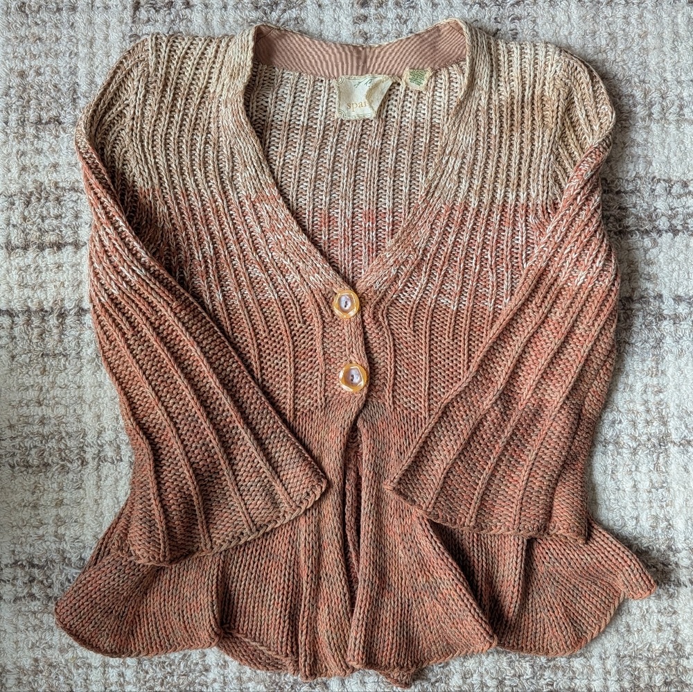 Sparrow Tan V-Neck Buttoned Cardigan